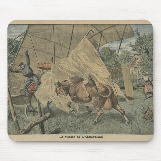 The cow and the airplane mouse pad (Front)