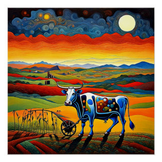 The Cow and the Plough Poster