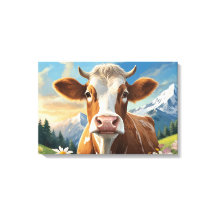 The cow in the mountains