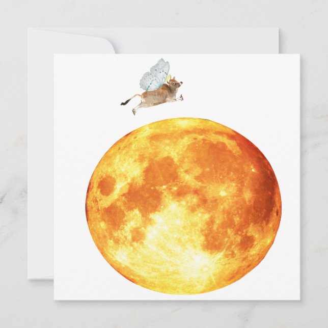 The Cow Jumped Over The Moon Card (Front)