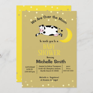 The Cow Jumped Over The Moon Invitation