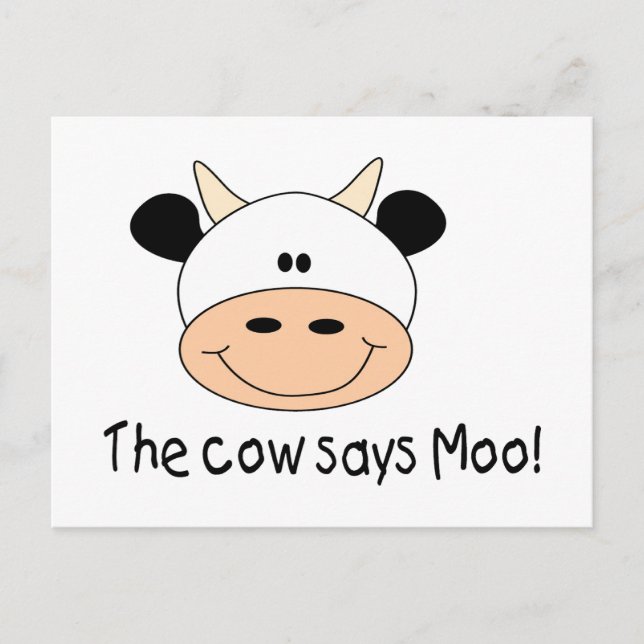 The Cow Says Moo Postcard (Front)