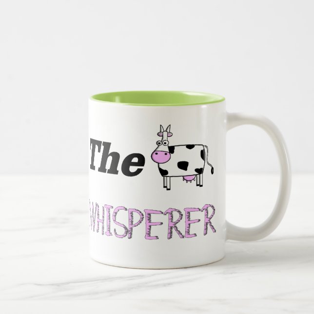 The Cow Whisperer Gifts Two-Tone Coffee Mug (Right)