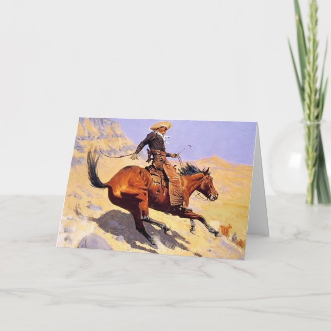 The Cowboy (by Frederic Remington) Card (Front)