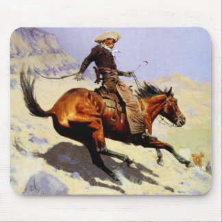 The Cowboy by Remington, Vintage Cavalry Military Mouse Pad