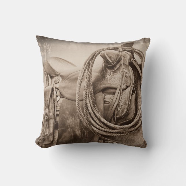 The cowboy collection throw pillow (Front)