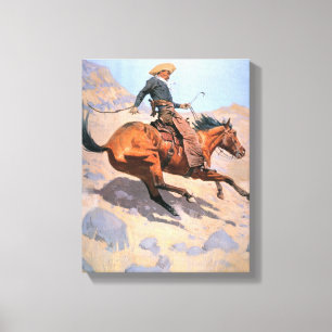 The Cowboy (oil on canvas) Canvas Print