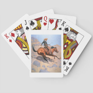 The Cowboy (oil on canvas) Playing Cards