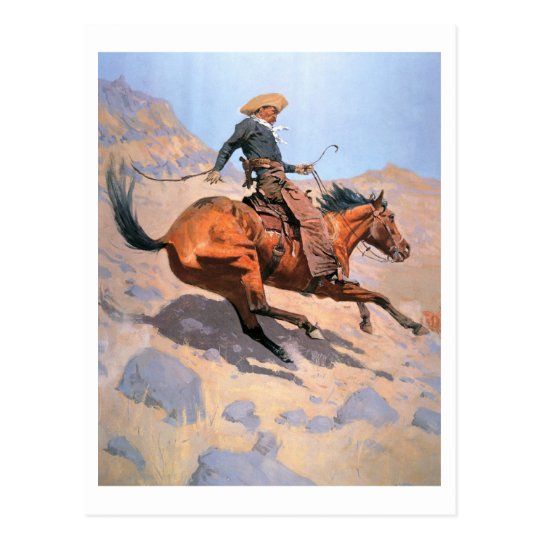 The Cowboy (oil on canvas) Postcard