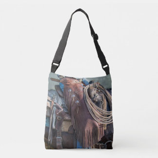 The cowboy way western saddle tote. crossbody bag