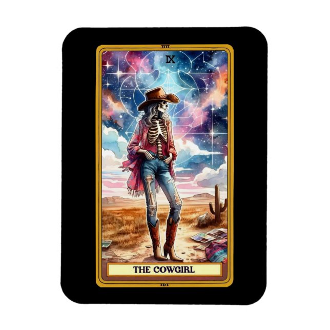 The Cowgirl Tarot Card Magnet (Vertical)