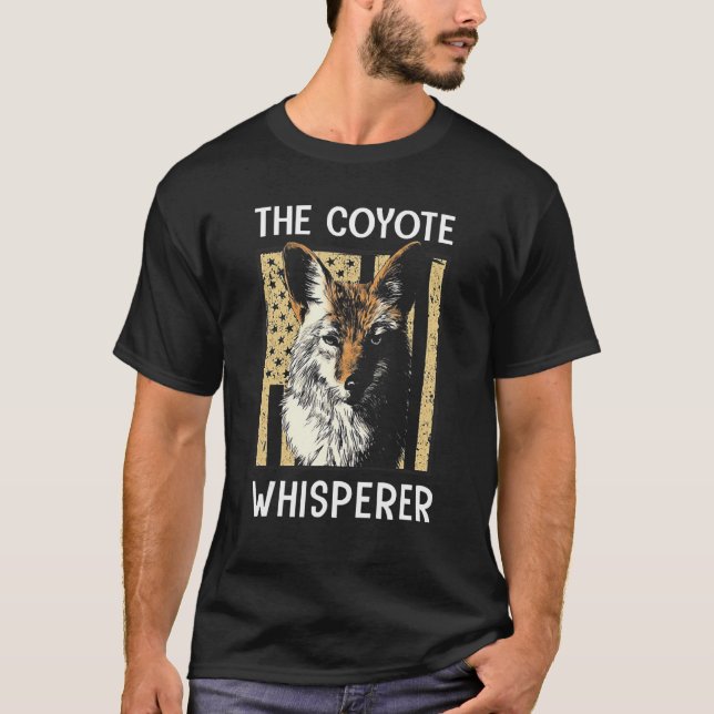 The Coyote Whisperer American Flag T-Shirt (Front)