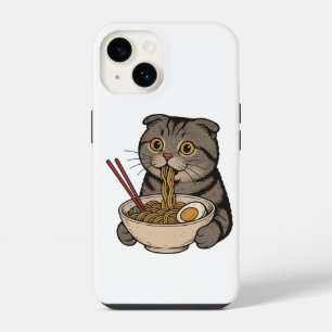 The Cozy Cat Slurping Noodles iPhone 14 Case