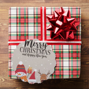 The Cozy Critters Personalized Holiday Tag Ornament Card