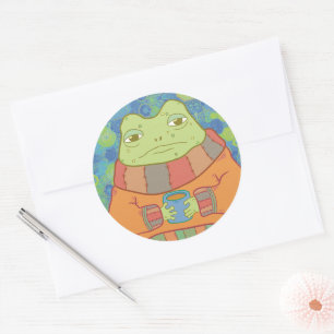The Cozy Frog Classic Round Sticker
