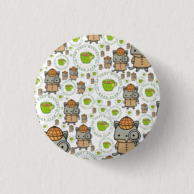 The Cozy Mystery Book Club 1 Inch Round Button (Front)