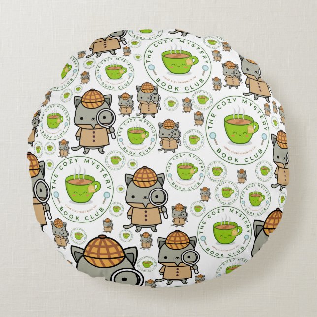 The Cozy Mystery Book Club Pillow (Front)