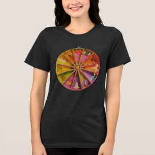 The Crab (Cancer) on the Zodiac Wheel Tri-Blend Shirt