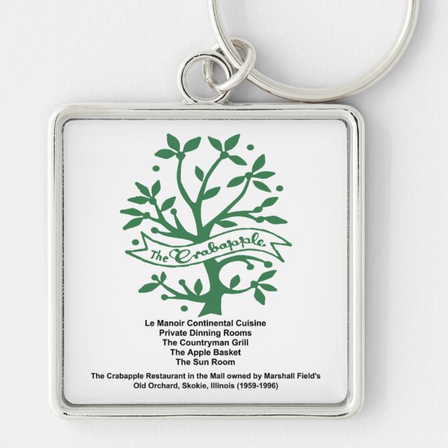 The Crabapple Restaurant, Skokie, IL Keychain (Front)