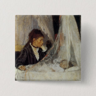 The Cradle by Berthe Morisot 2 Inch Square Button