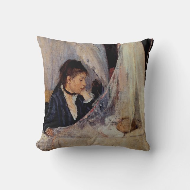 The Cradle by Berthe Morisot Throw Pillow (Front)
