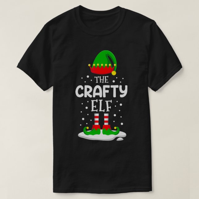 The Crafty Elf Christmas Family Matching Costume P T-Shirt (Design Front)