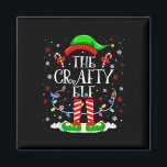 The Crafty Elf Funny Xmas Elf Matching Family Chri Magnet<br><div class="desc">The Crafty Elf Funny Xmas Elf Matching Family Christmas</div>