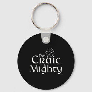 The Craic Is Might Cute Irish St. Patrick Day Keychain