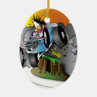 the crash ceramic ornament