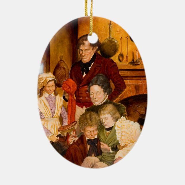 The Cratchit Family Ceramic Ornament (Back)
