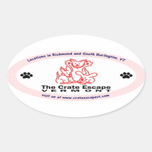 The Crate Escape Oval Sticker