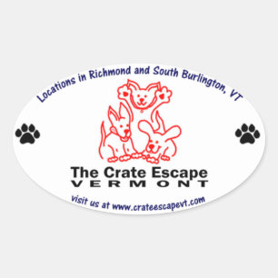 The Crate Escape Oval Sticker