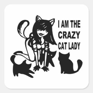 The Crazy Cat Lady Stickers