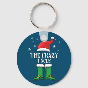 The Crazy Uncle - Matching Family Christmas Elf  Keychain