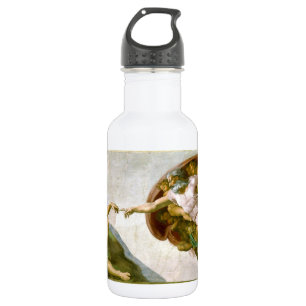 The Creation of Adam by Michelangelo 532 Ml Water Bottle