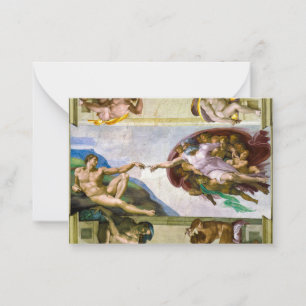 The Creation of Adam by Michelangelo Card