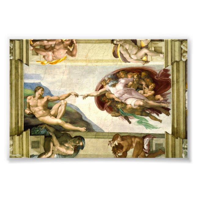 The Creation of Adam by Michelangelo Fine Art Photo Print (Front)