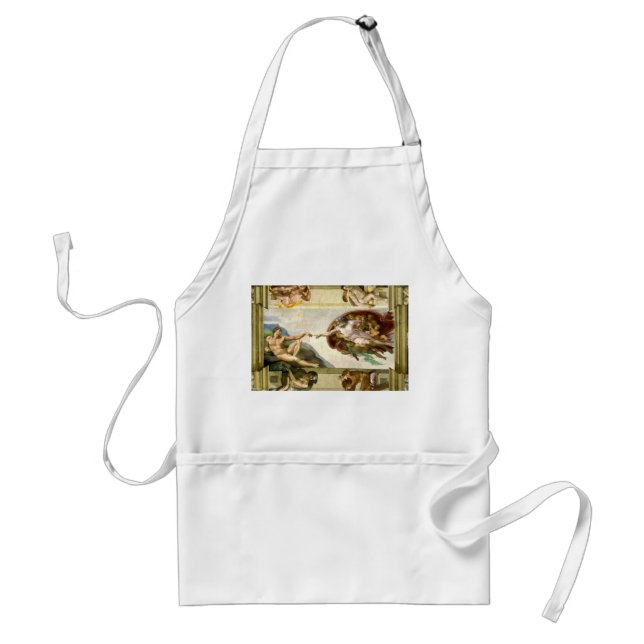The Creation of Adam by Michelangelo Fine Art Standard Apron (Front)