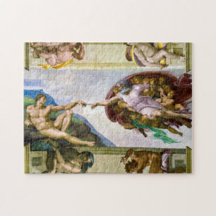 The Creation of Adam by Michelangelo Jigsaw Puzzle