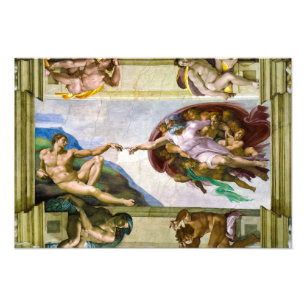 The Creation of Adam by Michelangelo Photo Print