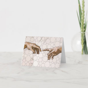 The Creation of Adam, Hands by After Michelangelo Thank You Card