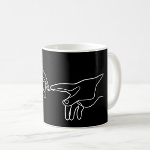 The Creation of Adam hands, Michelangelo  Coffee Mug