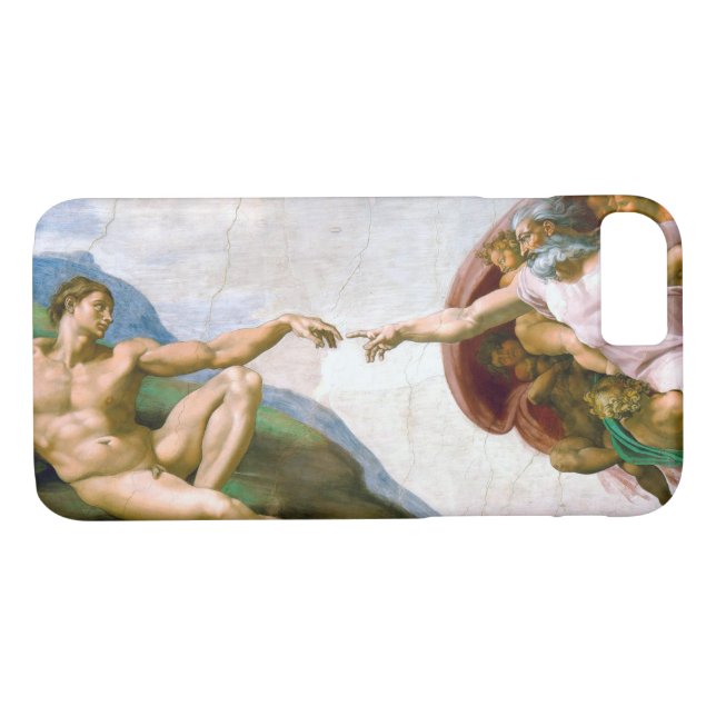 The Creation of Adam, Michelangelo, 1508-1512 Case-Mate iPhone Case (Back (Horizontal))