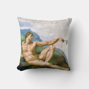 The Creation of Adam, Michelangelo, 1508-1512 Throw Pillow