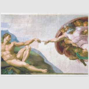 The Creation of Adam, Michelangelo, 1508-1512 Tissue Paper
