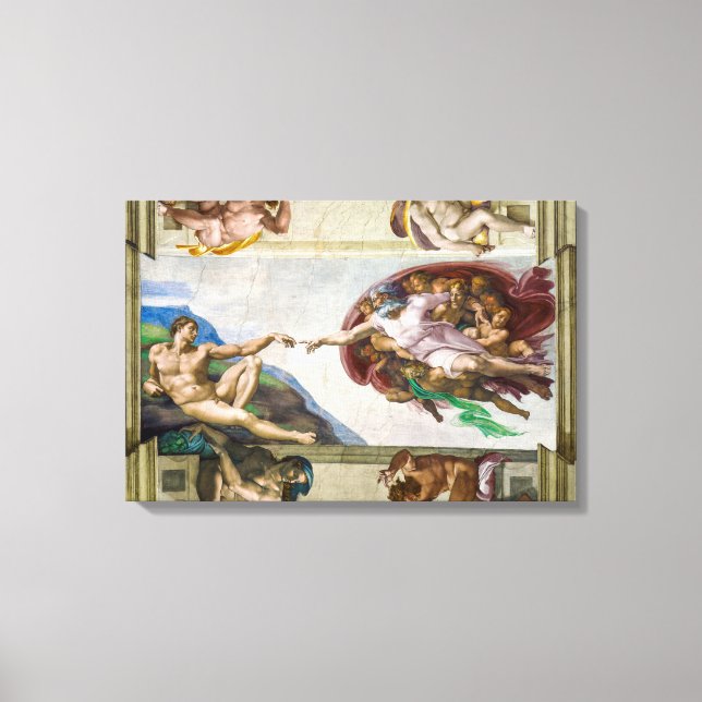 The Creation of Adam | Michelangelo | Canvas Print (Front)