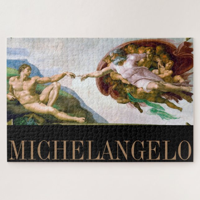 The Creation of Adam, Michelangelo Jigsaw Puzzle (Horizontal)