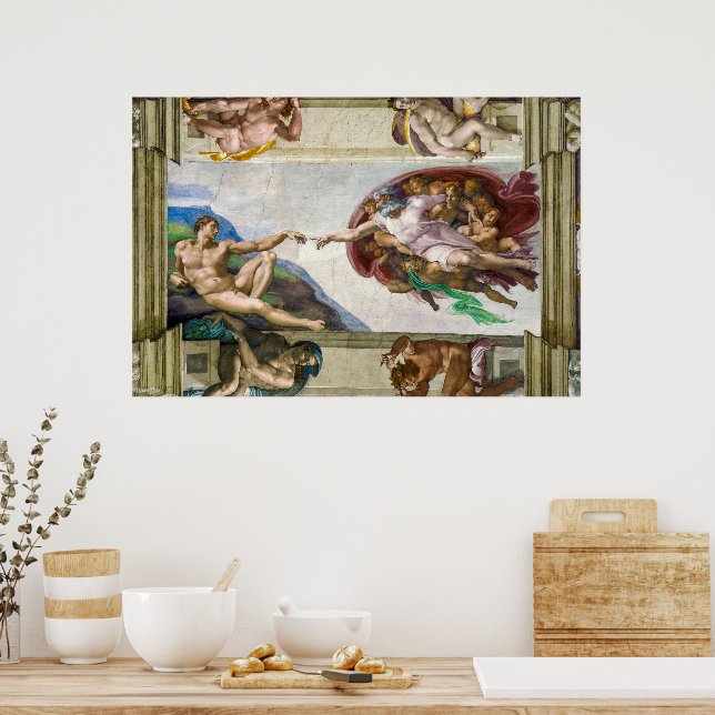 The Creation of Adam | Michelangelo | Poster (Kitchen)