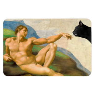 The Creation Of Adam Parody Magnet