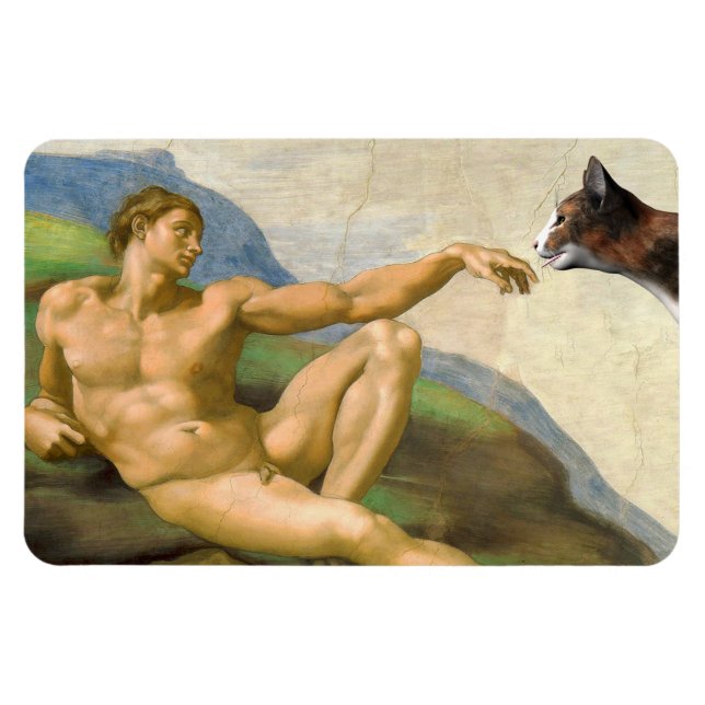 The Creation Of Adam Parody Magnet (Horizontal)